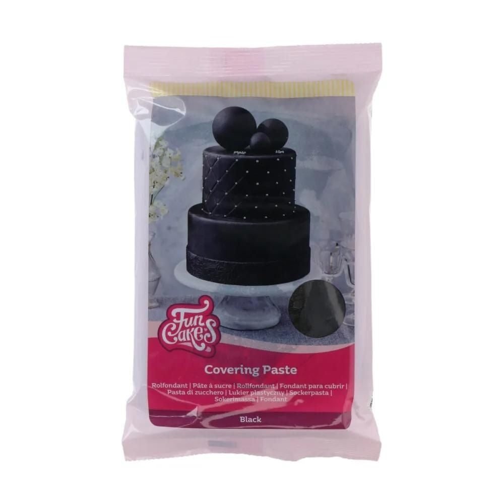 FunCakes Black Covering Paste 500g