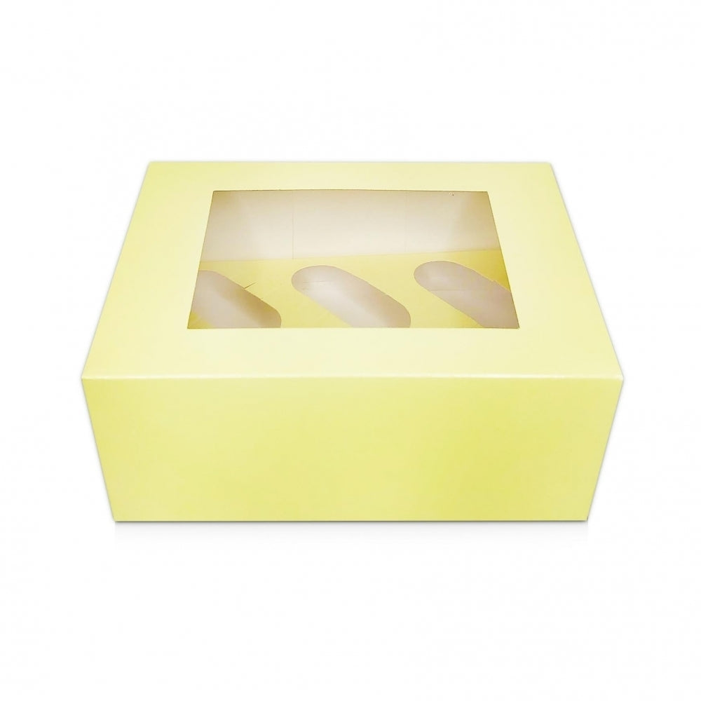 Simply Making 4" Deep Pastel Yellow Luxury Cupcake Box