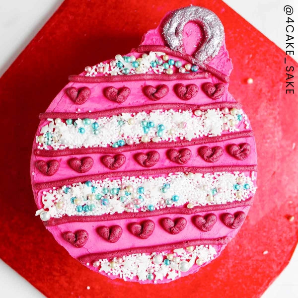 The Cake Decorating Co. Red Square Drum Cake Board