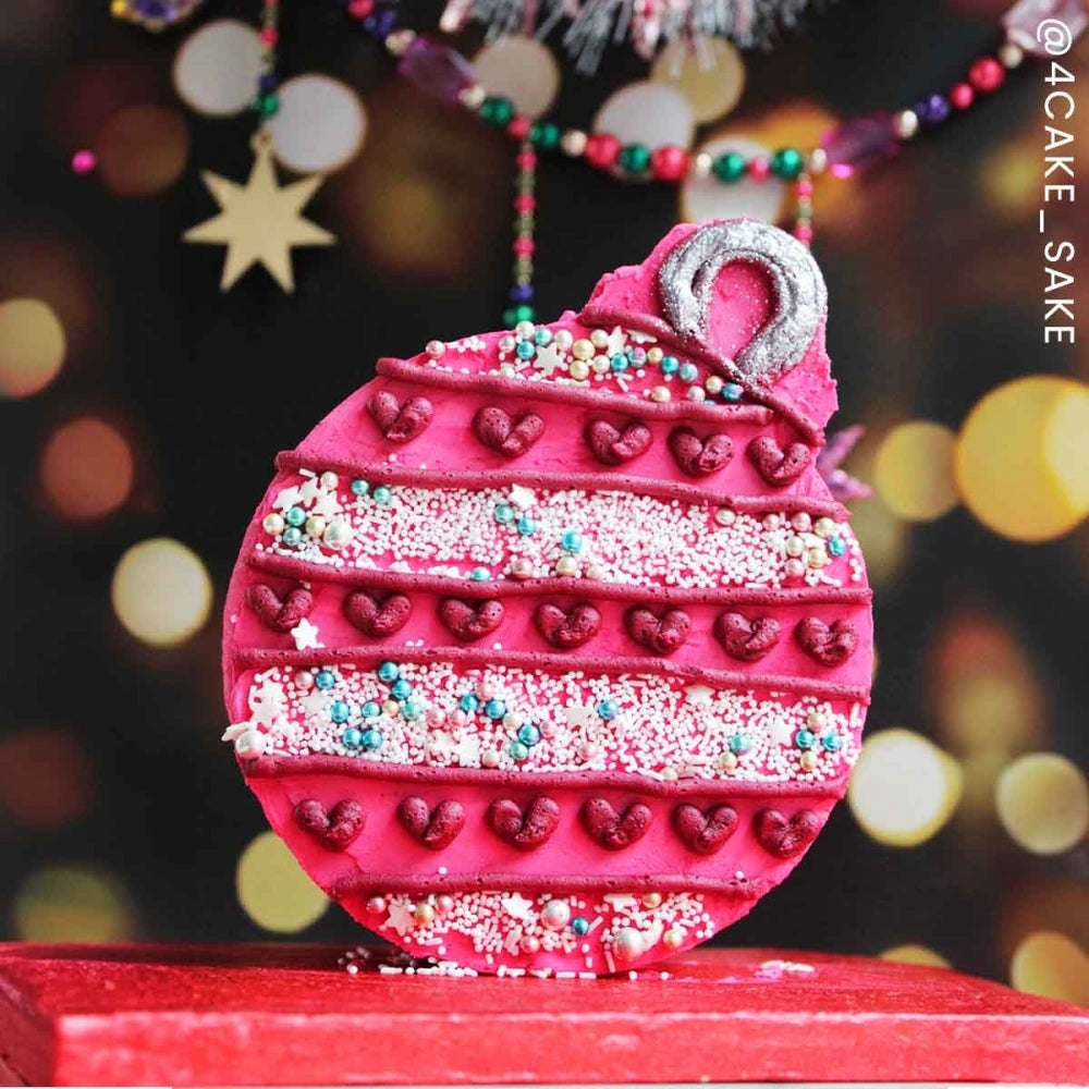 The Cake Decorating Co. Red Square Drum Cake Board