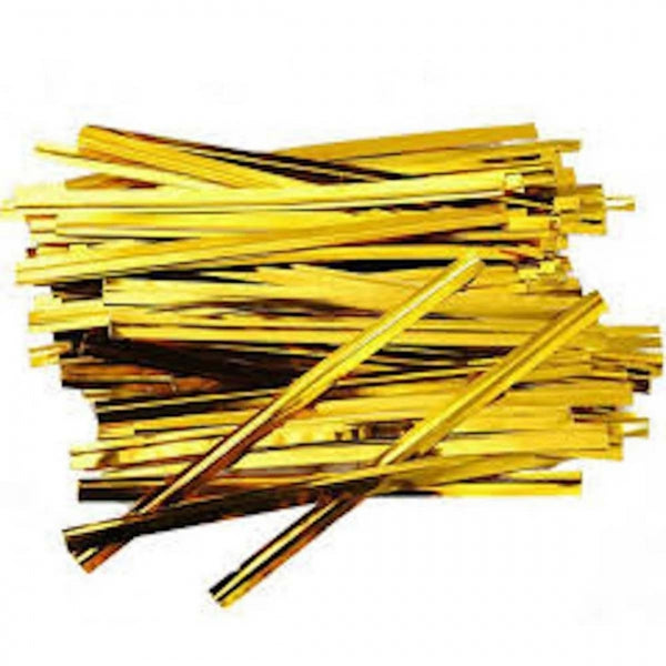 Planet Pop Gold Twist Ties x 50