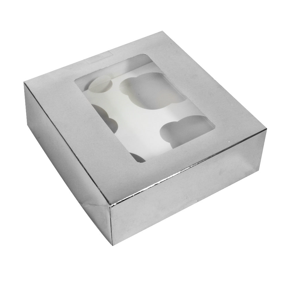 Simply Making 2.5" Deep Silver Cupcake Box - Holds 4