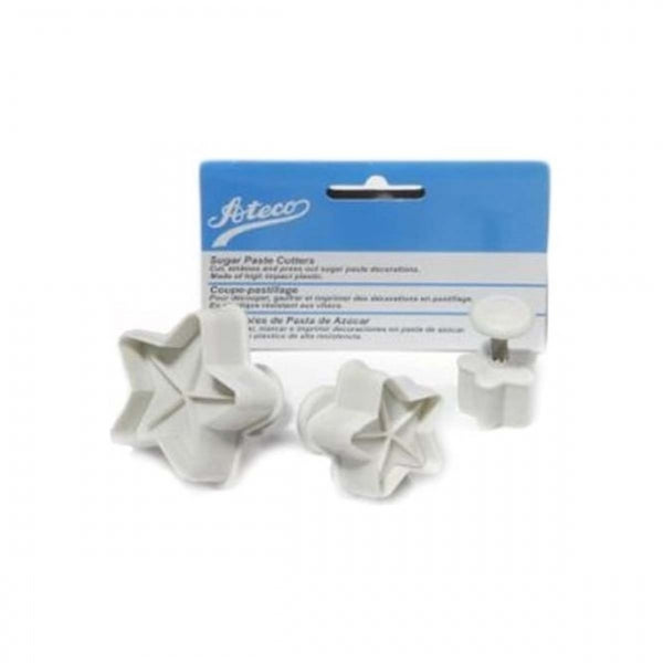 Ateco Star 3 piece plunger icing cutter veiner set