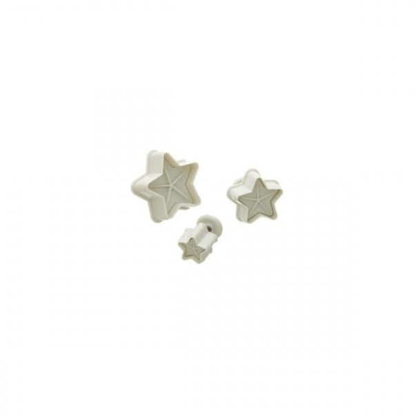 Ateco Star 3 piece plunger icing cutter veiner set