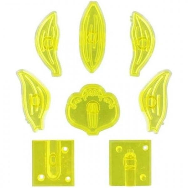 PME Medium Cymbidium Orchid 8 pc fondant icing gum paste cutter set