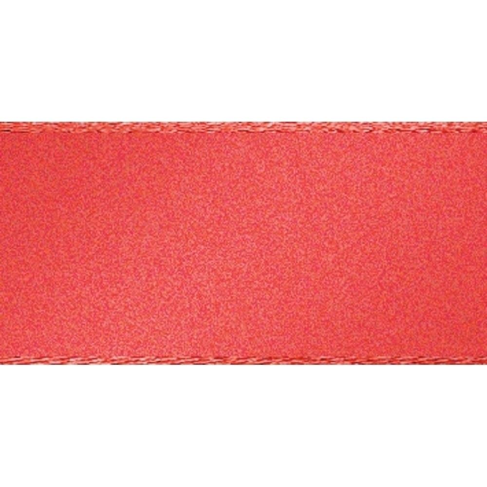 Berisfords Coral Double-Faced Satin Cake Ribbon 15mm x 20m