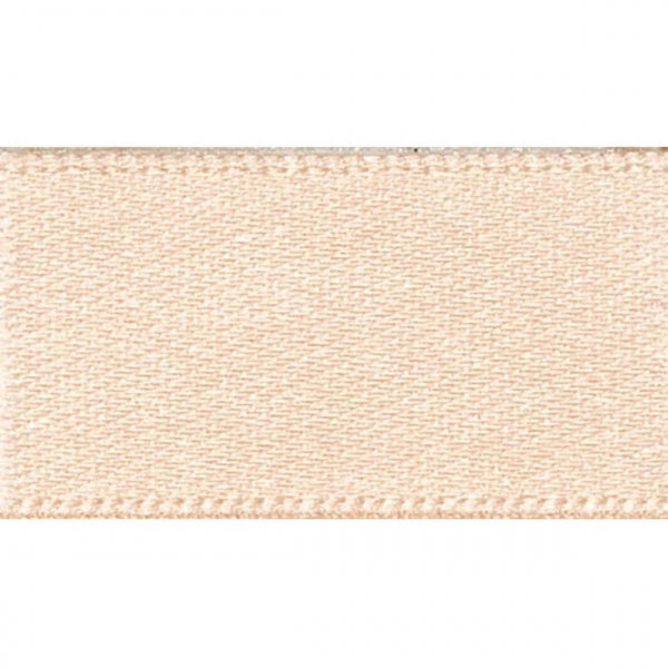 Berisfords Peach Double-Faced Satin Cake Ribbon 25mm x 20m