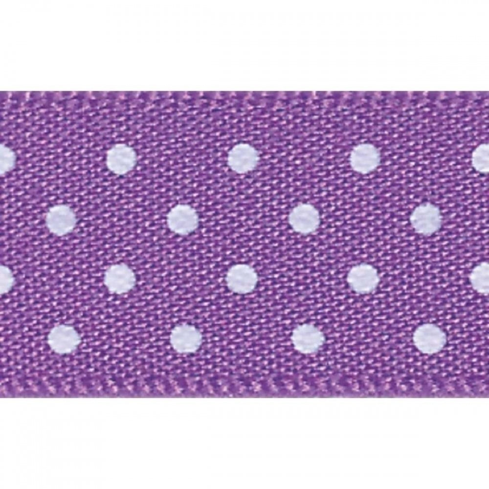 Berisfords Purple Micro Dots Cake Ribbon 15mm x 20mm