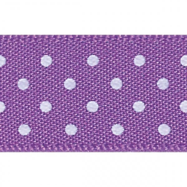 Berisfords Purple Micro Dots Cake Ribbon 15mm x 20mm