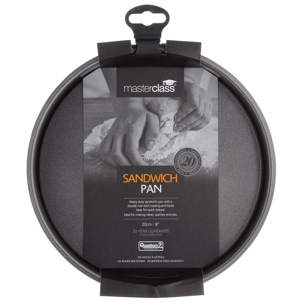 Kitchencraft 8" / 20cm round non-stick loose base sandwich cake tin