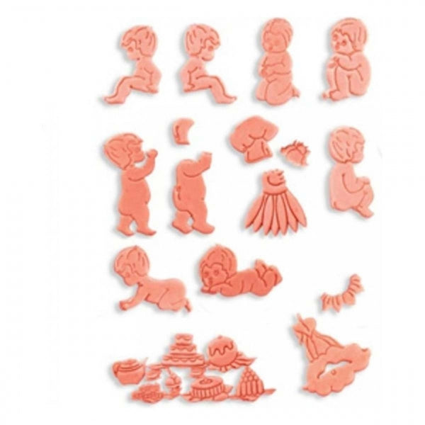 PME Little Darlings Baby & Children / Fairies 12 pc icing cutter set