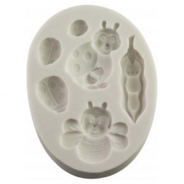 FPC Peapod Baby & Ladybirds silicone icing mould