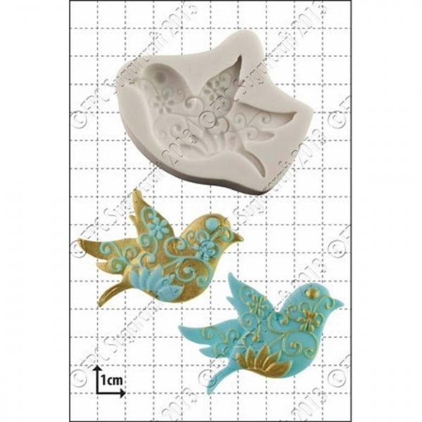 FPC Floral Bird silicone icing mould