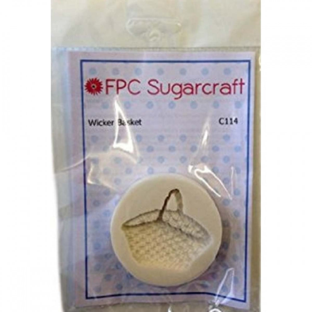 FPC WICKER BASKET silicone icing sugarcraft mould