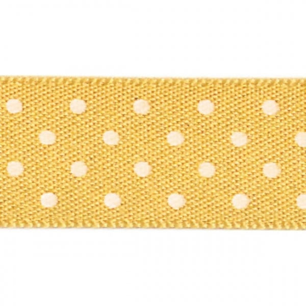 Berisfords Gold Micro Dots Cake Ribbon 15mm x 20m