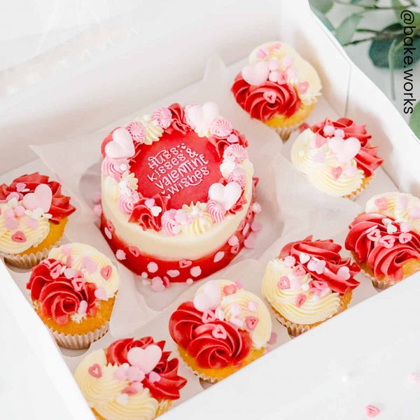 FunCakes Pink Heart Sugar Decorations Set Of 8