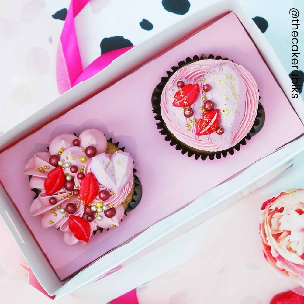 Simply Making Holds 2 Pink Cupcake Box With Double Window