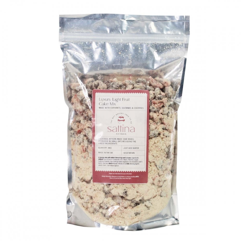 Sattina LOW DATE - Luxury Light Fruit Cake Mix by Sattina - 5Kg [MAY 2026]