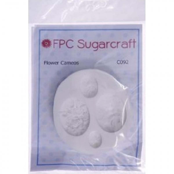 FPC 4 Flower Cameos silicone icing mould