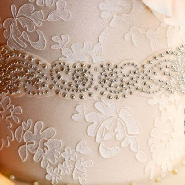 Evil Cake Genius Alencon Lace Traditional professional cake stencil #3