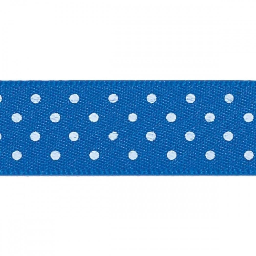 Berisfords Dark Royal Blue Micro Dots Cake Ribbon 25mm x 20m