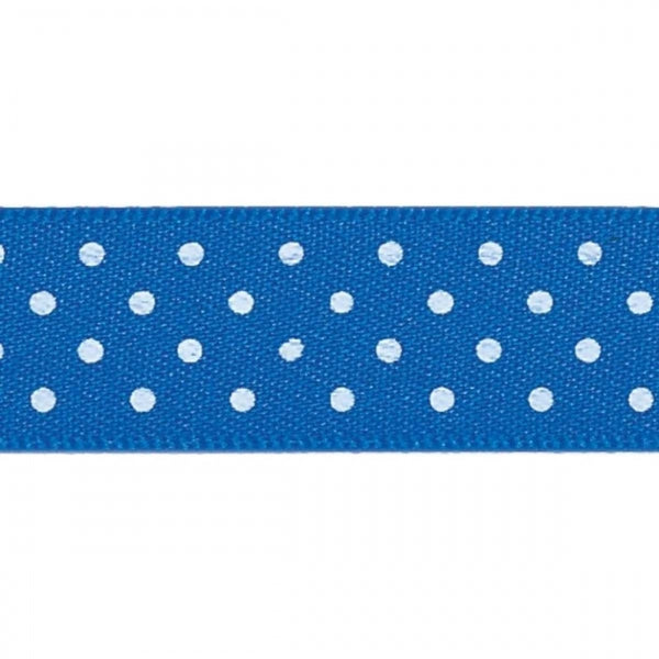 Berisfords Dark Royal Blue Micro Dots Cake Ribbon 25mm x 20m