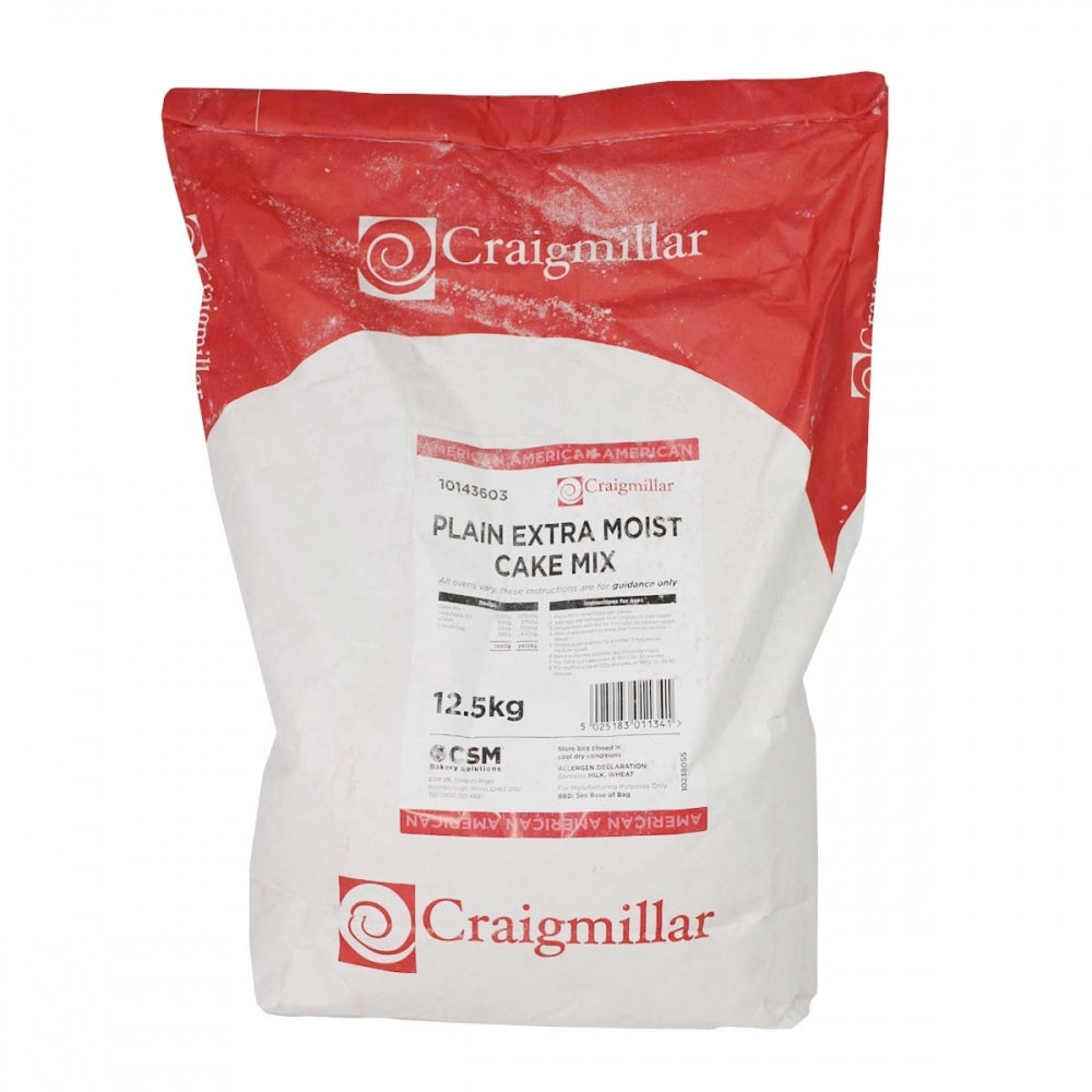 Craigmillar Extra Moist Plain Vanilla Sponge Cake Mix 12.5kg