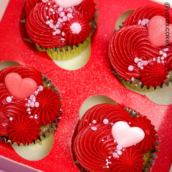 Simply Making 4" Deep Red Luxury Cupcake Box - Holds 4