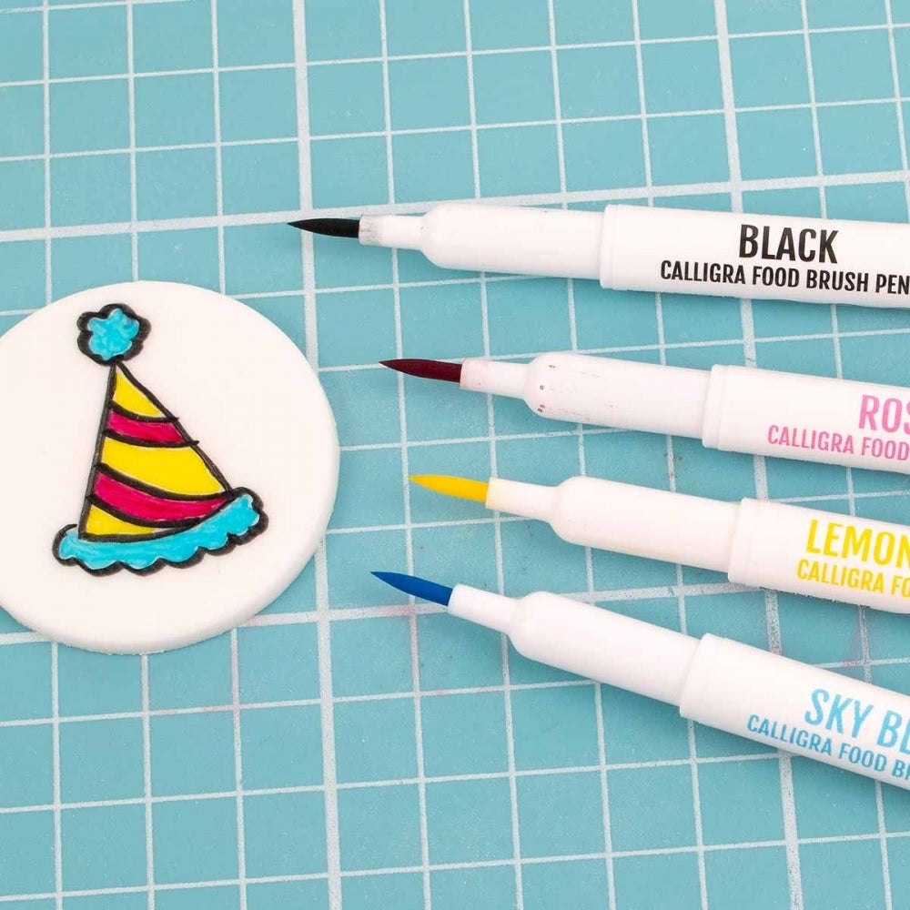Fractal Colors Calligra Edible Ink Brush Pens - Sky Blue