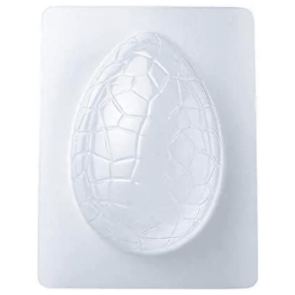 Choctastique Clear Plastic Cracked Half Easter Egg Mould