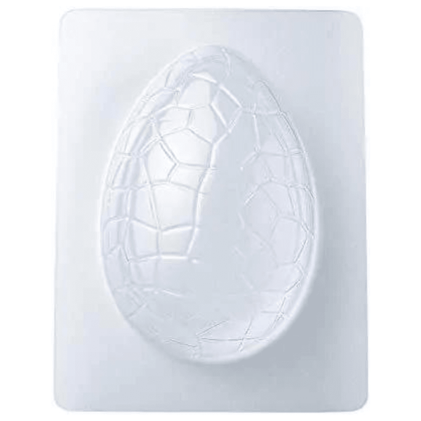 Choctastique Clear Plastic Cracked Half Easter Egg Mould