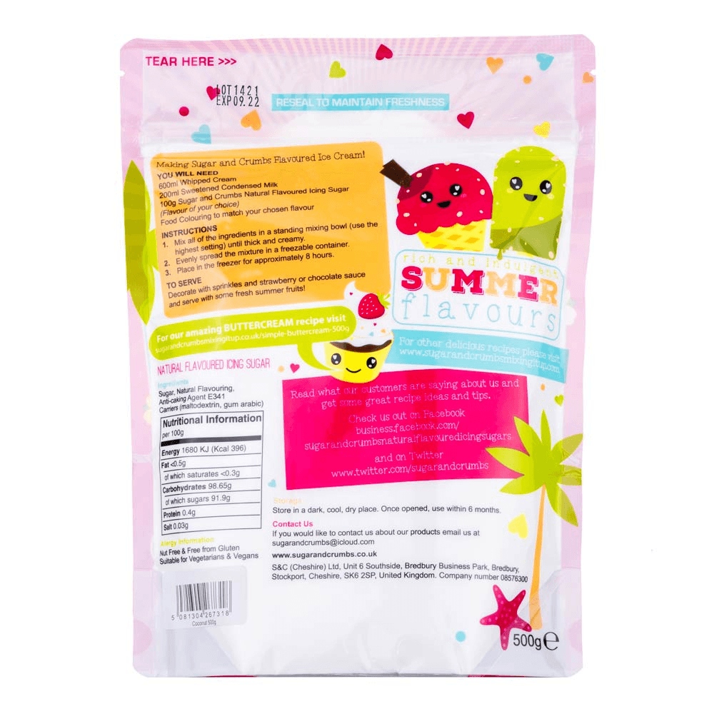 Sugar & Crumbs Coconut Icing Sugar 500g
