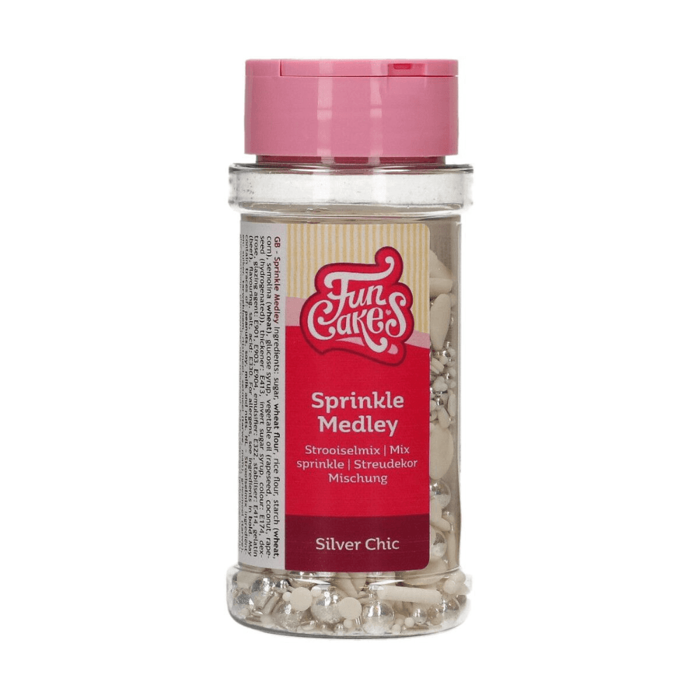 FunCakes Silver Chic Sprinkle Medley 65g