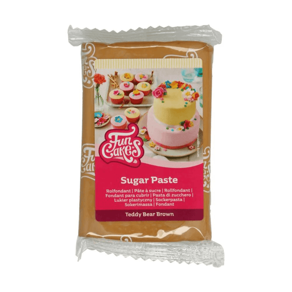 FunCakes LOW DATE - FunCakes Sugar Paste Teddy Bear Brown 250g [MAY 2026]