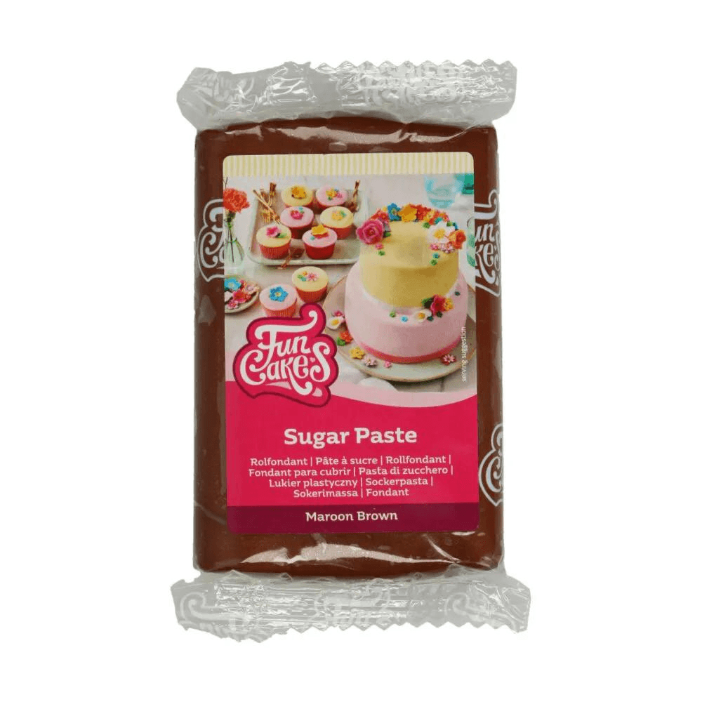 FunCakes Maroon Brown Sugarpaste 250g