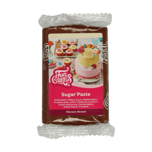 FunCakes LOW DATE - FunCakes Sugar Paste Maroon Brown 250g [APRIL 2026]