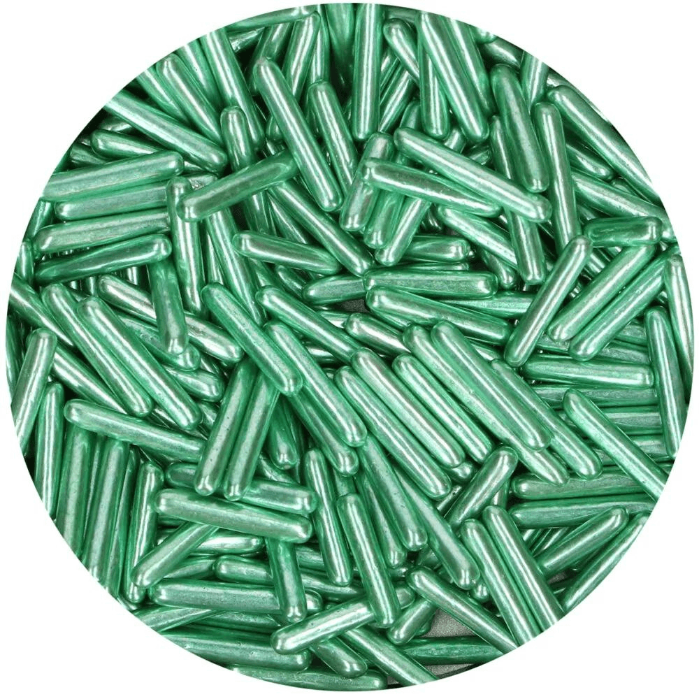 FunCakes Metallic Green Sugar Rods XL 70g