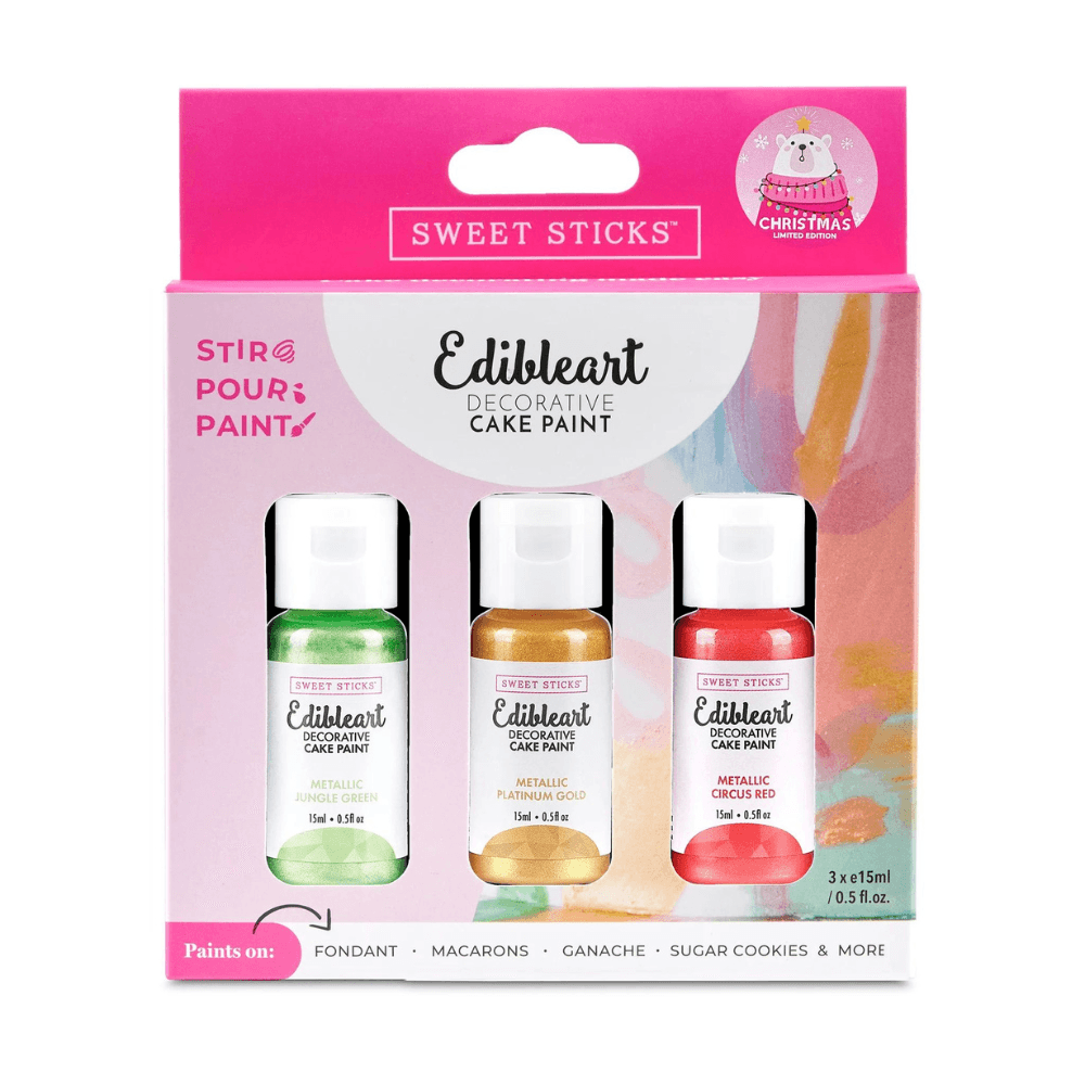 Sweet Sticks Christmas Metallic Paint 3 x 15ml Pack - Sweet Sticks