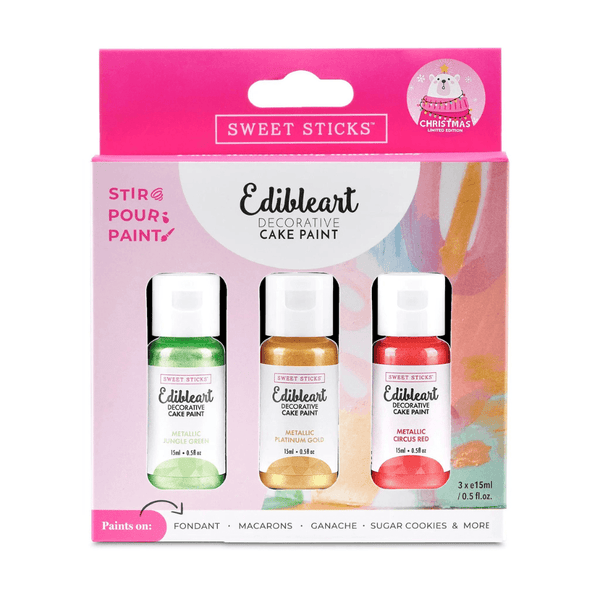 Sweet Sticks Christmas Metallic Paint 3 x 15ml Pack - Sweet Sticks
