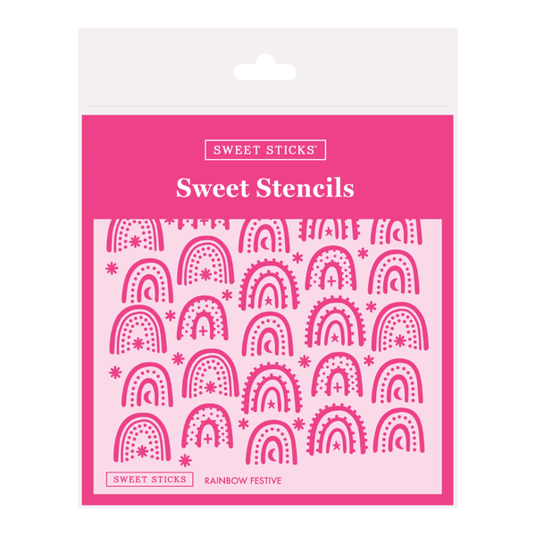 Sweet Sticks Rainbow Festive Stencil
