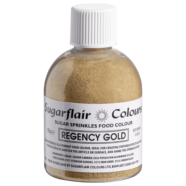 Sugarflair Edible Sugar Shaker Sprinkles 100g - Regency Gold