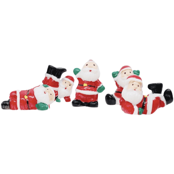 Anniversary House Tumbling Santa Cake Topper Picks, Pack of 5