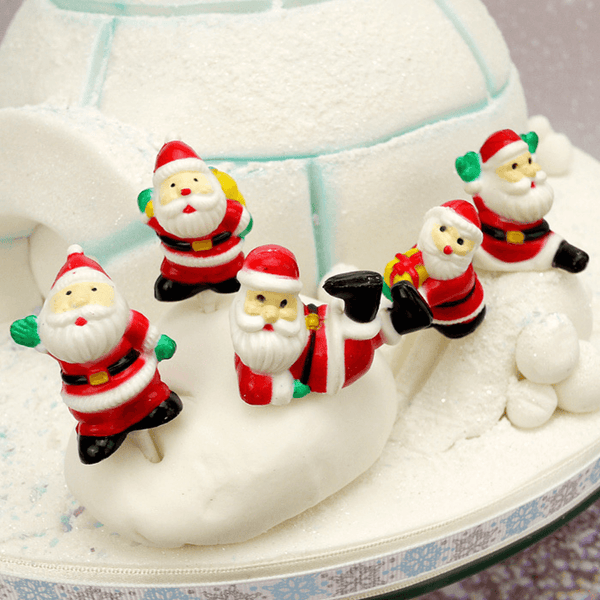 Anniversary House Tumbling Santa Cake Topper Picks, Pack of 5