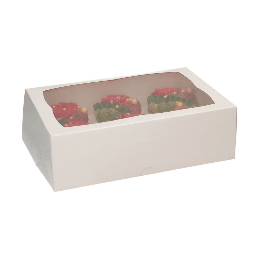 Simply Making Holds 6 White Cupcake Box With Window