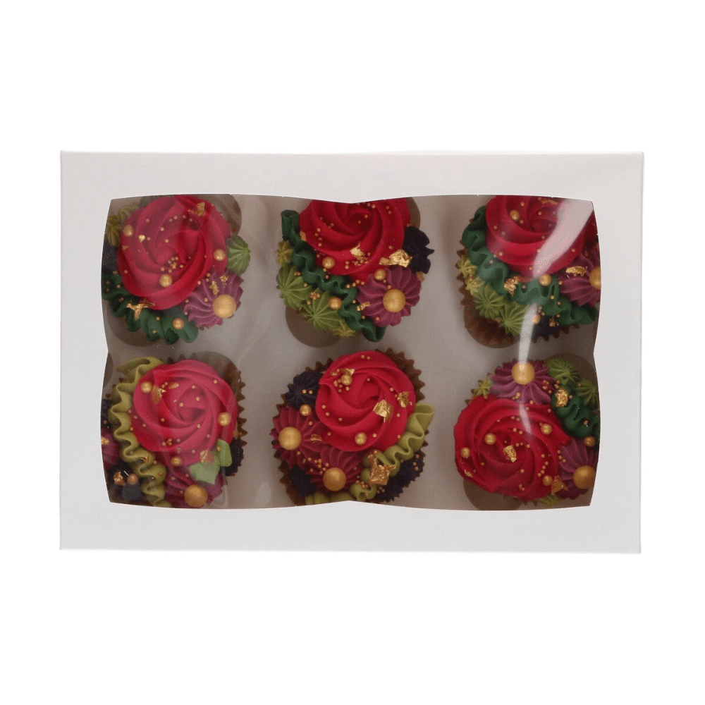 Simply Making Holds 6 White Cupcake Box With Window