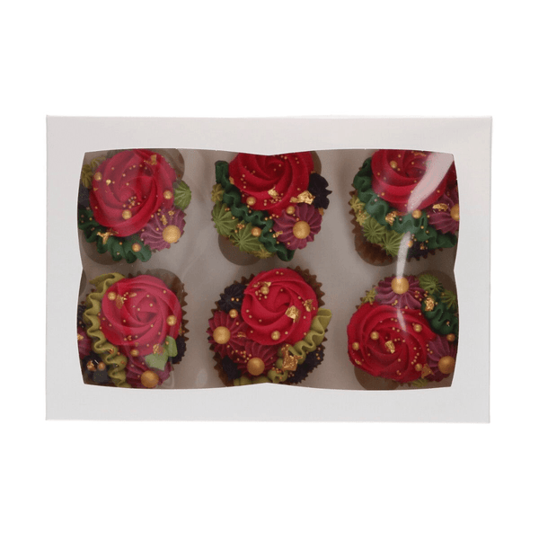 Simply Making Holds 6 White Cupcake Box With Window