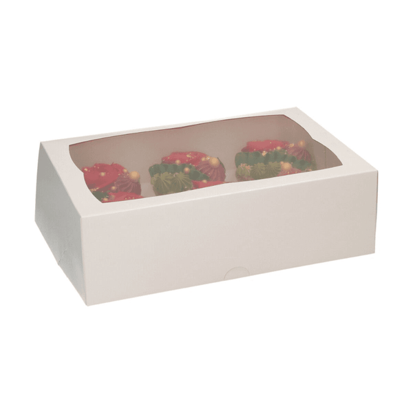 Simply Making Holds 6 White Cupcake Box With Window
