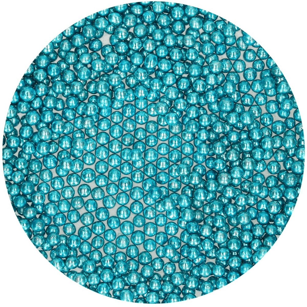 FunCakes Metallic Blue Sugar Pearls 80g