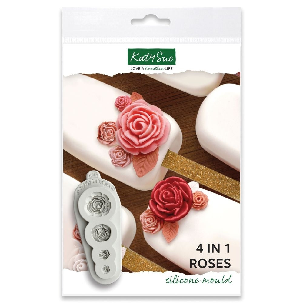 Katy Sue Designs 4 in 1 Roses Silicone Mould  - Katy Sue Designs