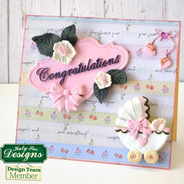 Katy Sue Designs Rose Leaves Silicone Mould  - Katy Sue Designs
